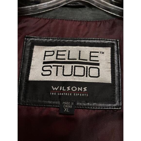 Pelle Studio Wilsons Leather Mens Bomber Jacket XL Full Zip Vintage Moto - Picture 4 of 10